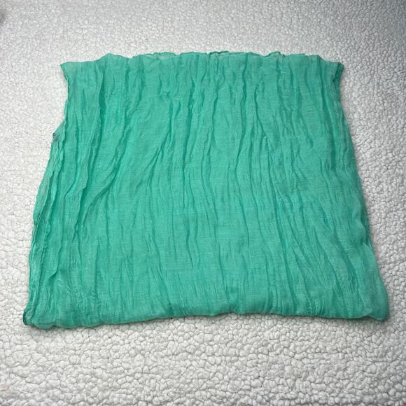 Teal Green Poly Scarf - Picture 5 of 8